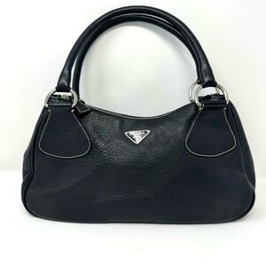 PRADA Vitello Daino Box Shoulder Bag Nero Black